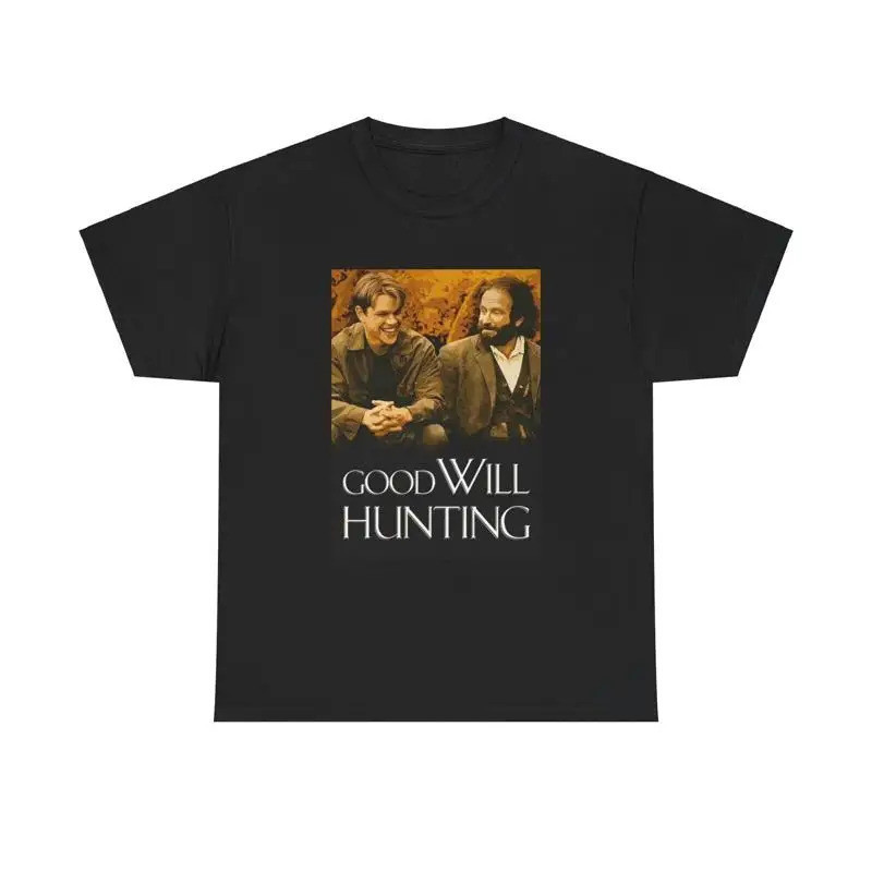 ดี Will Hunting เสื้อยืด ใส่โปสเตอร์ฟิล์มย้อนยุค Robin Williams ทําจากผ้าฝ้ายหนา