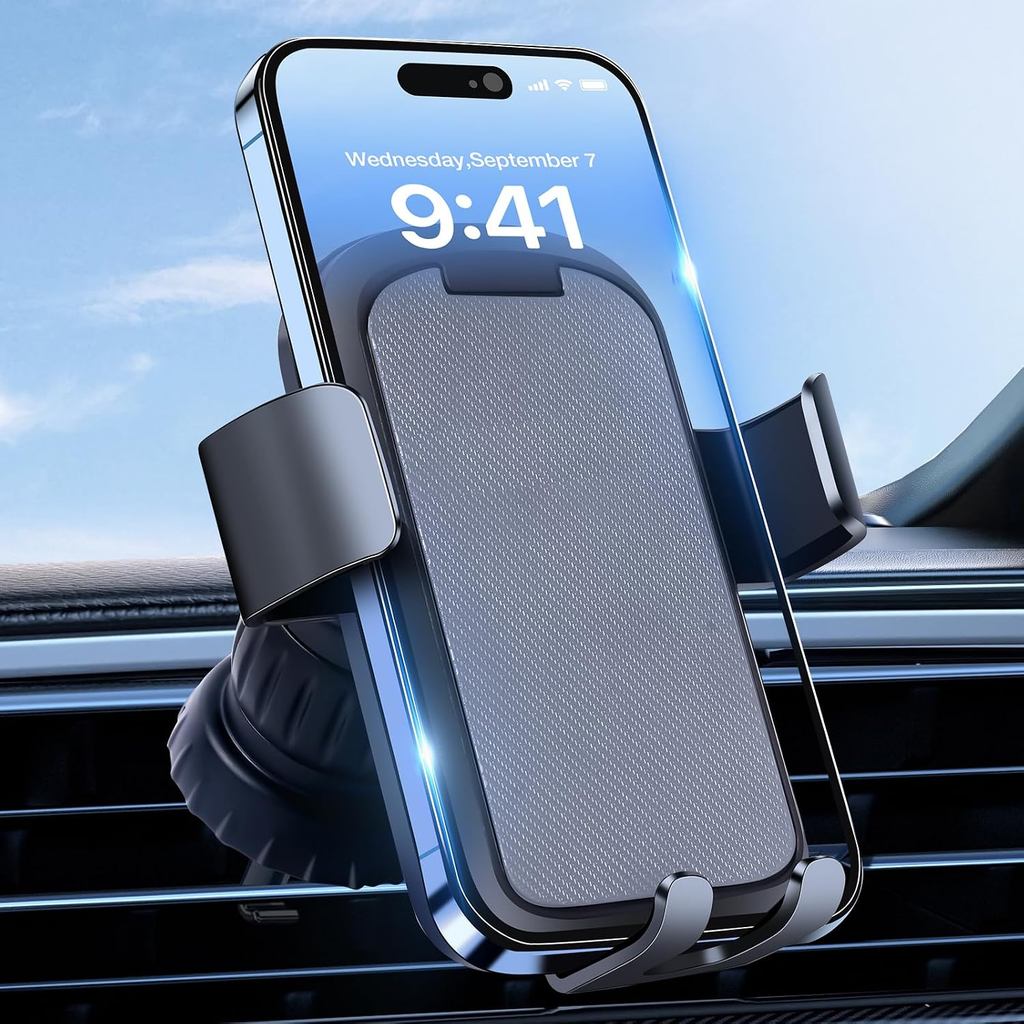 ที่วางโทรศัพท์ในรถยนต์เหมาะกับ iPhone 15/14/ 13 More 4.7-6.7 Phones, Black (Argyle)