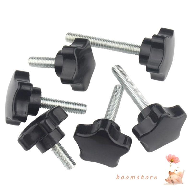 Boom 10x M6 M8 Star Shaped สําหรับหัวลูกบิดเปลี่ยนชายเกลียว Clamping Nuts Knob
