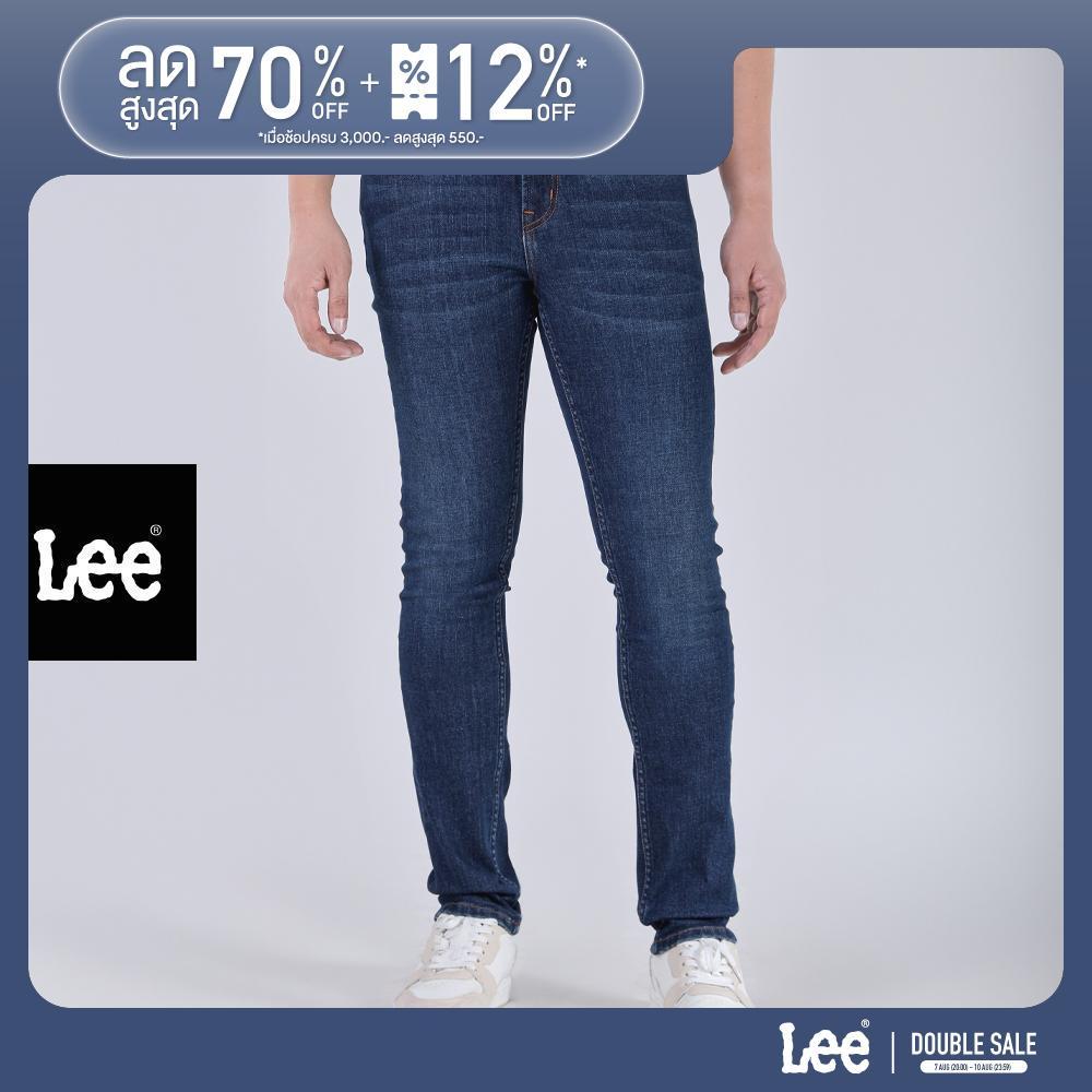 LEE กางเกงยีนส์ผู้ชาย เอวต่ำ ทรงเข้ารูป รุ่น LE S326MRAMF03 สียีนส์กลาง