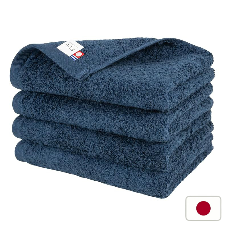 Oruta Imabari Towel Face Towel 4-Piece Set 100% Cotton Thick Absorbent Quick-Drying Durable FUu 33x8