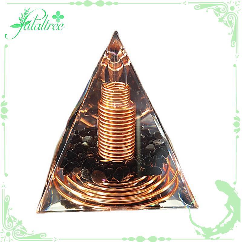 fulaltreeSpiral ทองแดงลวดเกลียว Coil Pyramid คริสตัลกรวดเกลียว Pyramid หัตถกรรม