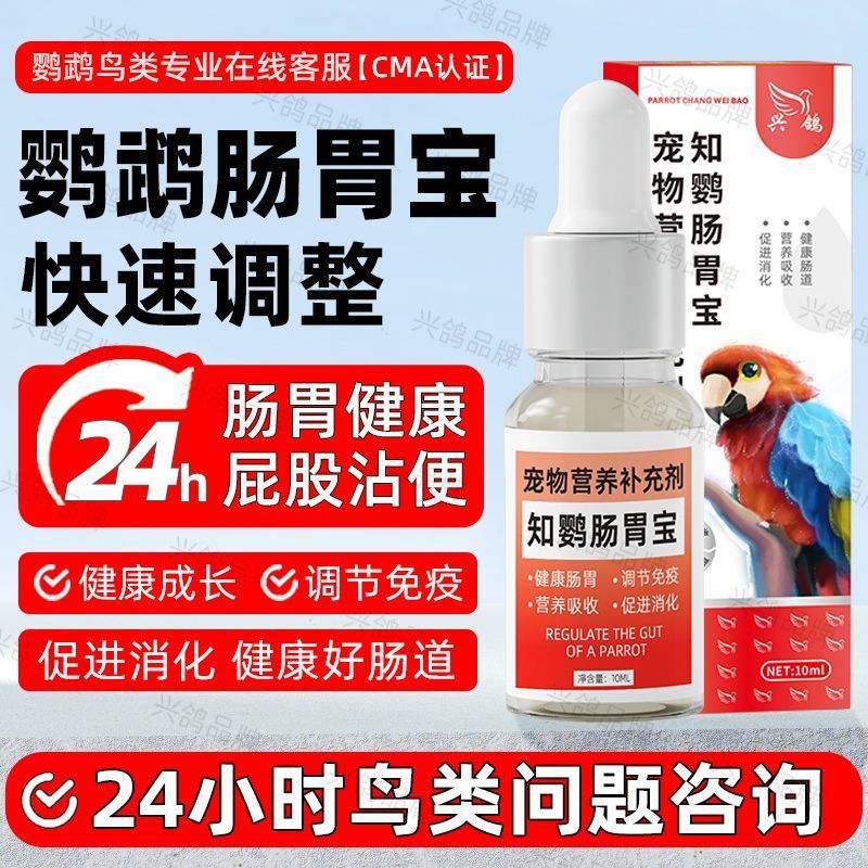鹦鹉肠胃宝玄凤肠道鹦鹉屁股沾便积食水便绿便鹦鹉消化慢非鹦鹉Parrot Gastrointestinal Treasure Xuan Feng Intestinal Parrot Stopped Po