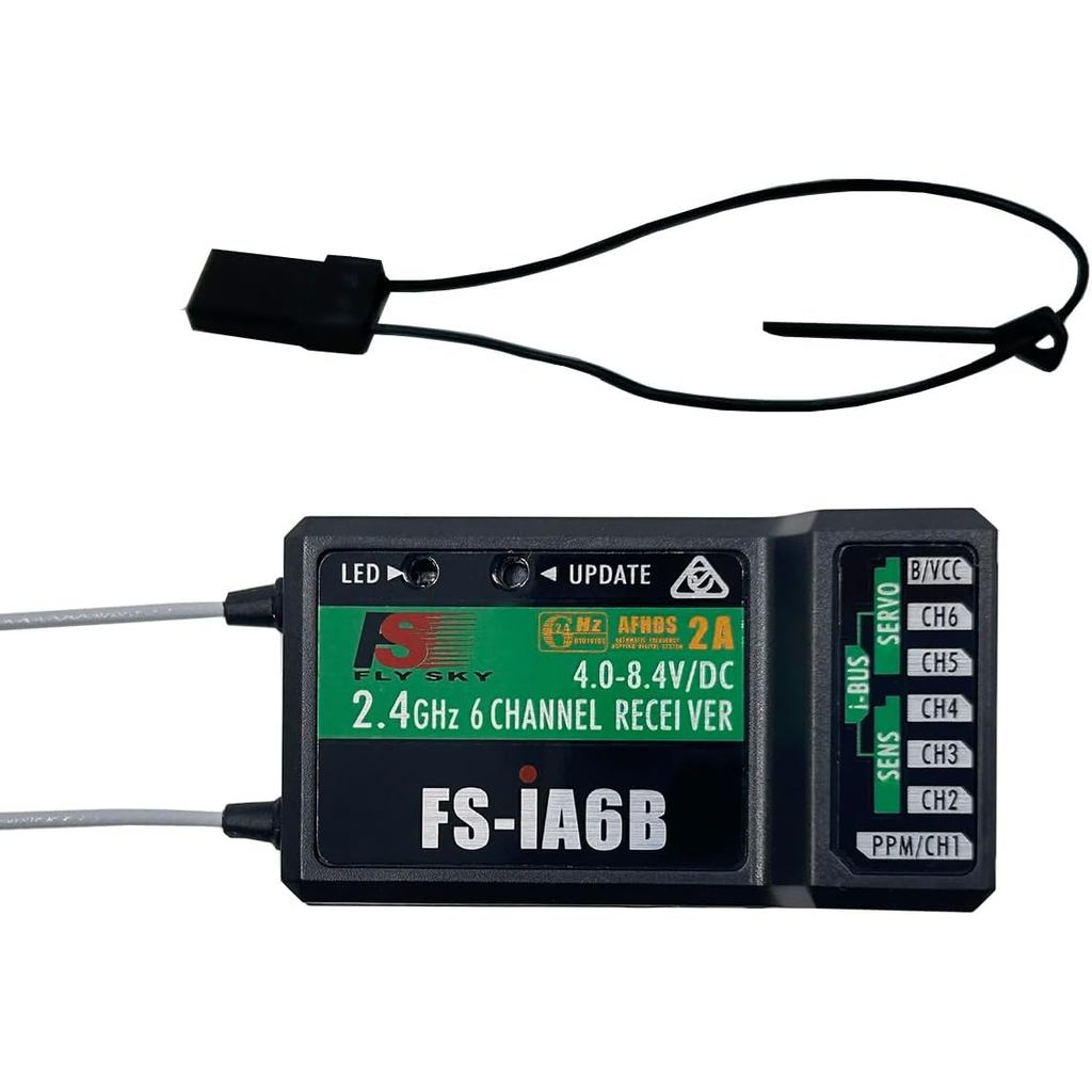 FS-iA6B ตัวรับสัญญาณ 6 ช่อง 2.4GHz รองรับ PWM PPM i.Bus สําหรับ FS-i6 FS-i6S FS-i6X RC เครื่องส่งสัญ