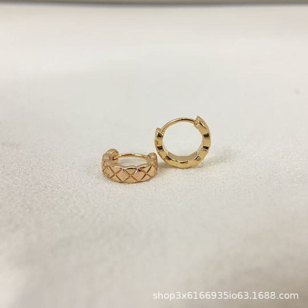 Home Seiko CNC ต่างหูหญิงเพชรรุ่นแคบต่างหู 18k Rose Gold เงินสเตอร์ลิงต่างหู