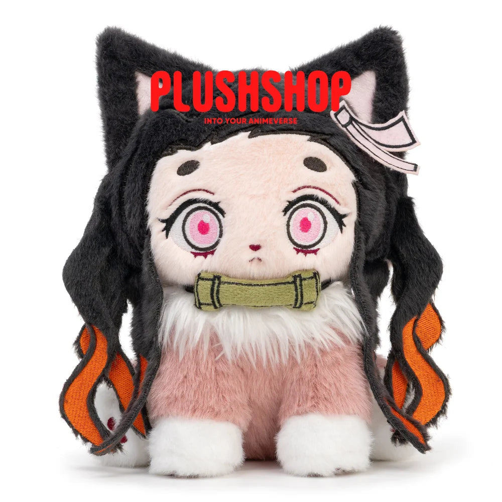 Demon Slayer Nezuko Nezuko Nezuko Meow ตุ๊กตาขนาดใหญ่ตุ๊กตาแมว Series นั่งความสูงประมาณ 22 ซม.