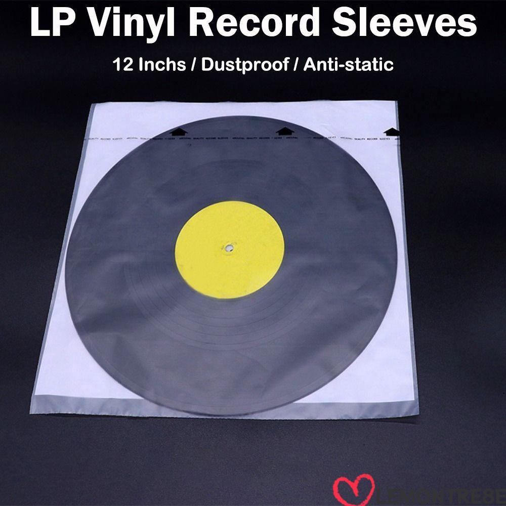 LEMONTREE LP Vinyl Record Cover, 12 นิ้ว Resealable Vinyl Record Storage Bags
