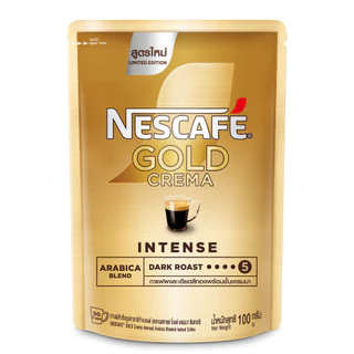 NESCAFÉ Gold Crema Intense เนสกาแฟ โกลด์ เครมมา อินเทนส์ แบบถุง ขนาด 100 กรัม NESCAFE