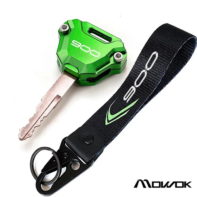 เหมาะสําหรับ Kawasaki Z900 ZZ900SE 17-25 อลูมิเนียมอัลลอยด์ดัดแปลงเคสกุญแจรถ + เชือกเส้นเล็กกุญแจ