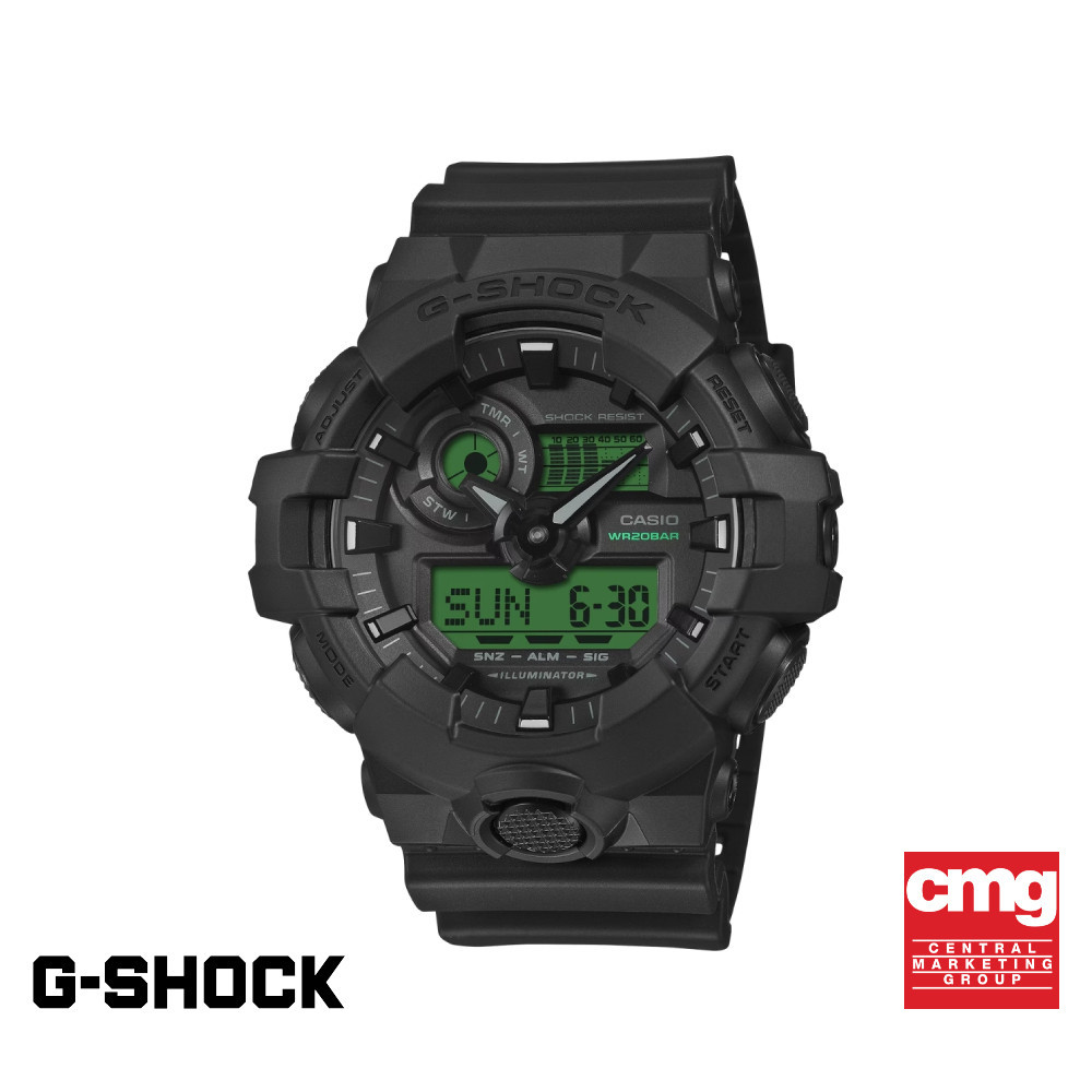 CASIO นาฬิกาข้อมือผู้ชาย G-SHOCK รุ่น GA-700BEG-1ADR สายเรซิ่น สีดำ