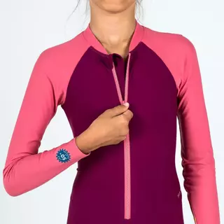 Decathlon Girls’ UV Protection Long-Sleeved Swimsuit ชุดว่ายน้ำเด็กผู้หญิงแขนยาวกันรังสียูวี รุ่น Combiswim 100 - Pink