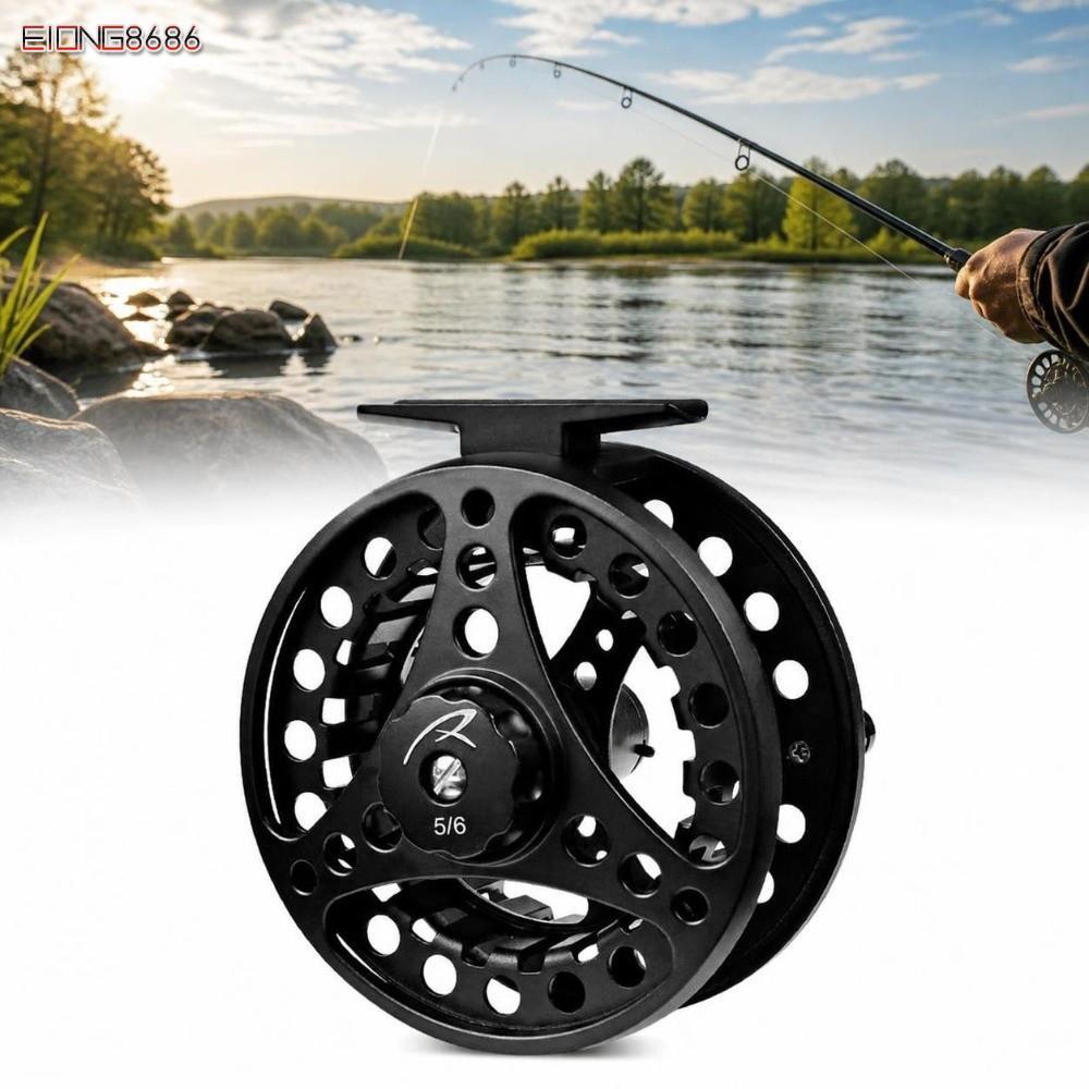 EIONG8686FT Fly Reel, 85 มม.อลูมิเนียม Fly Fishing Reel, ทนทาน 5/6 WT 2 + 1BB แบริ่งตกปลา Reel ตกปลา