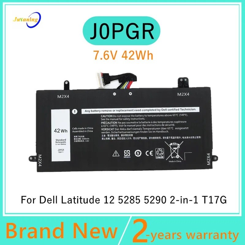 J0PGR แบตเตอรี่แล็ปท็อปสําหรับ Dell Latitude 5285 5290 5290 2-IN-1 JOPGR X16TW FTH6F 0J0PGR 0FTH6F 7