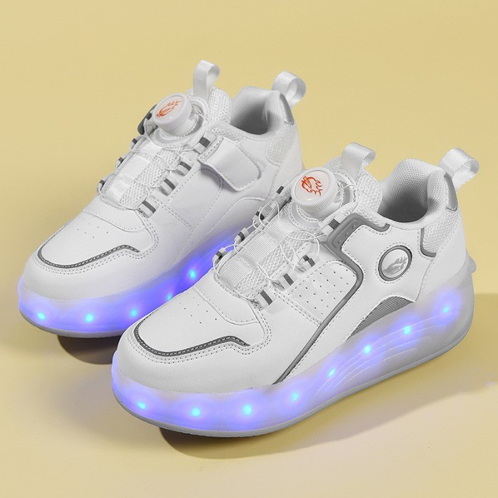 Ylllu Kids LED Roller Skate Shoes with Wheel Light up Roller Shoes for Girls Boys Children
