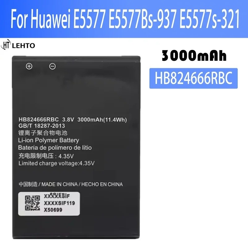 HB824666RBC แบตเตอรี่ 3000mAh สําหรับ Huawei E5577 E5577Bs-937 E5577s-321 WIFI เราเตอร์แบตเตอรี่