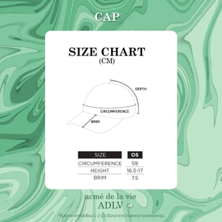 ADLV [acme de la vie] หมวก รุ่น Cotton Napping 3D Embo Ball Cap Red (50106SNPCAU_S6REXX)