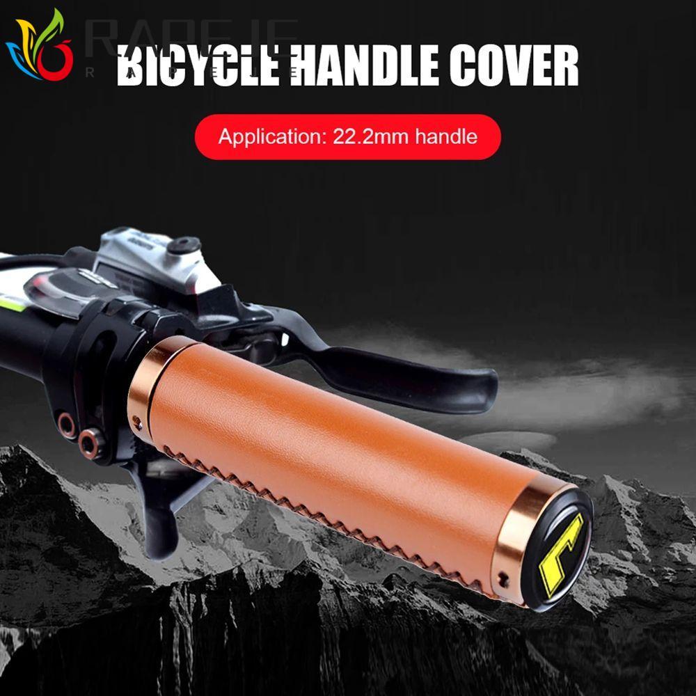 RAPEJE จักรยาน Cowhide Grips ล็อคบาร์ End Vintage อุปกรณ์เสริม MTB Cuffs MTB Handlebar ฝาครอบจักรยาน