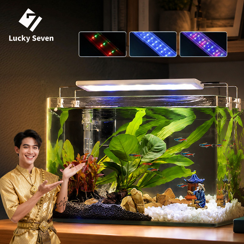 ไฟ LED ตู้ปลา ปรับแสง 3 แบบ หลายสี กันน้ำละอองน้ำ ทนทาน ใช้งานง่าย 30-60CM