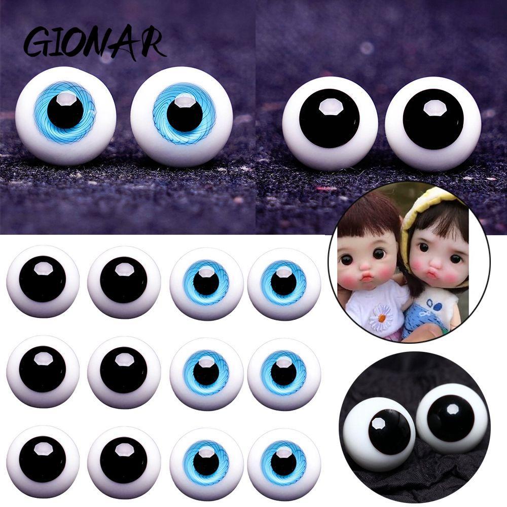 GIONAR ตาแก้วสําหรับตุ๊กตา BJD สีฟ้าสีดําอุปกรณ์เสริมตุ๊กตางานฝีมือ