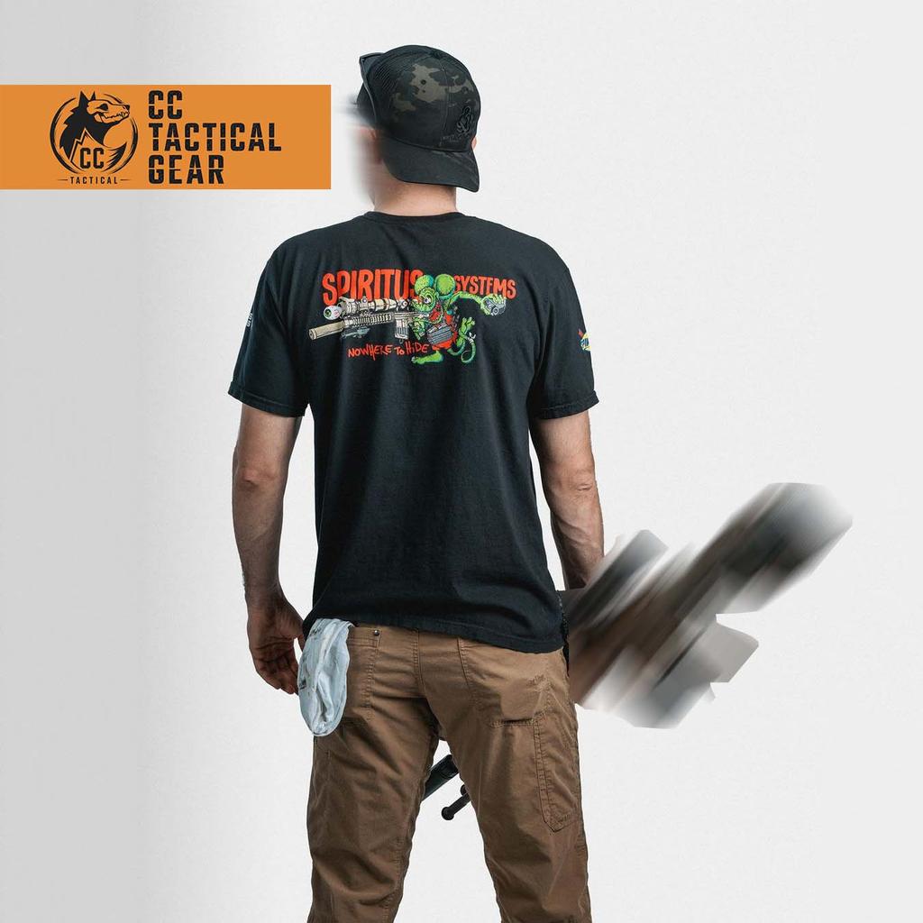 Spiritus Systems The Garage Mens Military Wind Casual T-SHIRT100% Cotton Loose Military Fitness Training Short Sleeve 0817