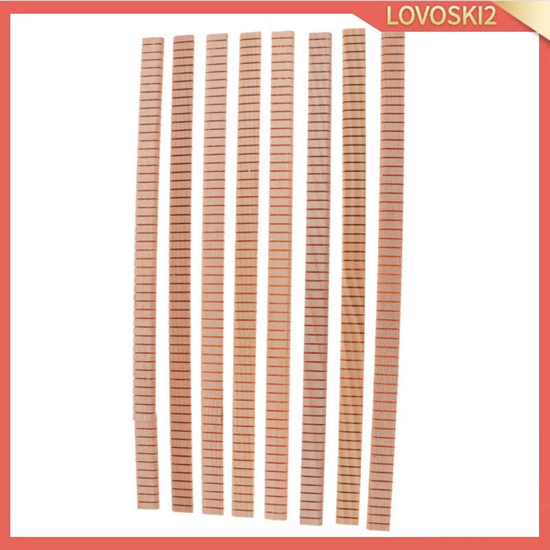[Lovoski2] 8 ชิ้น Spruce Guitar Binding Purfling Strip Edge Guitar Inlay Parts