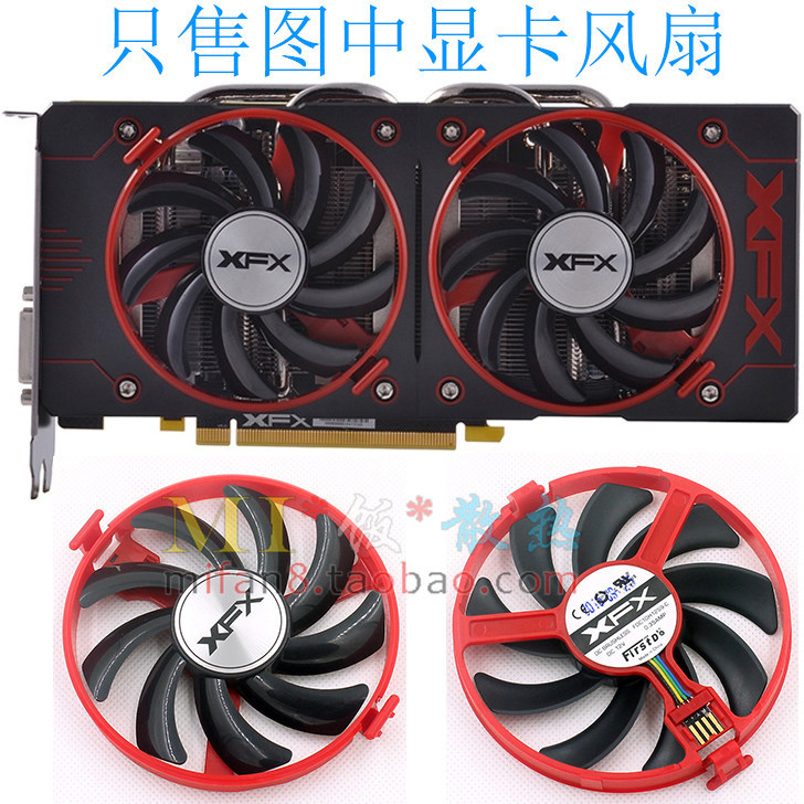 [หม้อน้ําขายร้อน] XFX Message View R9 370X/380X Black Wolf-Evolution FDC10H12S9-C 0.35A กราฟิกการ์ดพ