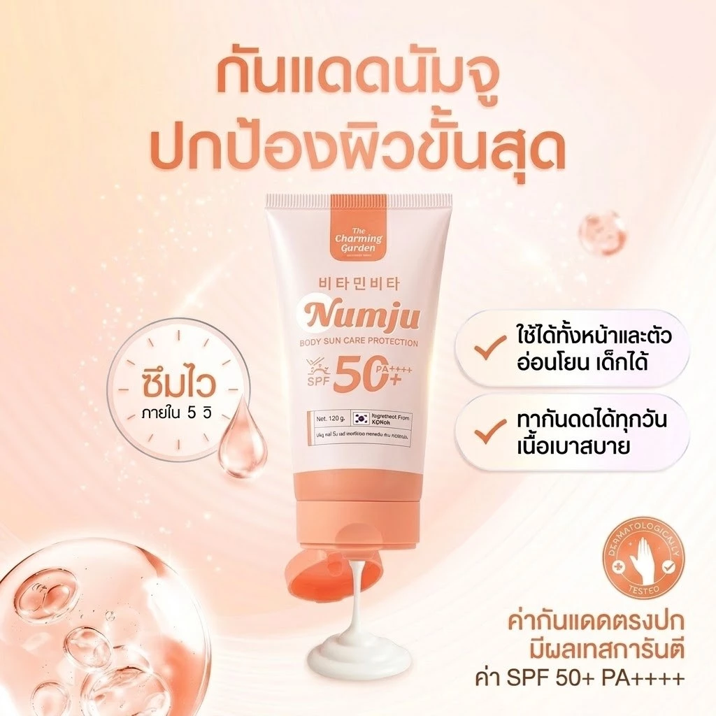 [เลือกสินค้า] Numju Vitamin Whitening Lotion นัมจู วิตามิน ไวเทนนิ่ง โลชั่น / Booster Cream / กันแดด thumbnail 8