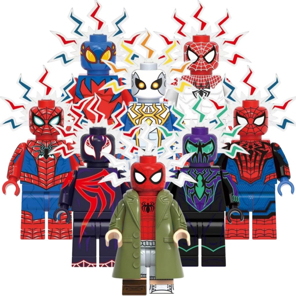 Superhero Action Figures Chasm Spider-Man Hellfire Gala Spider-Man Streaming Suit Peter B Parker ของเล่นคอลเลกชันบล็อกอาคารสําหรับเด็ก