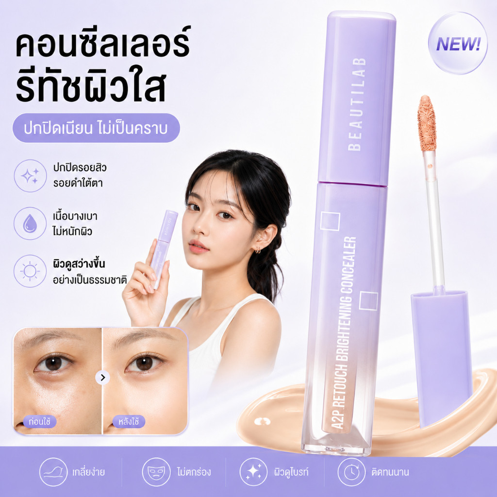 BEAUTILAB A2P Retouch Concealer 2.5g คอนซีลเลอร์รีทัชผิว