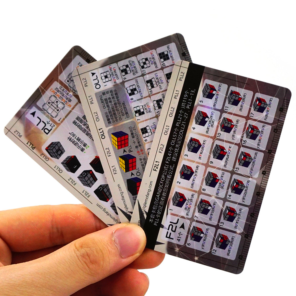 Rubiks Cube CFOP Third-Order สูตรขั้นสูง Cachile Cube การ์ดบันไดสี CFOP F2L OLL PLL Cube Secret