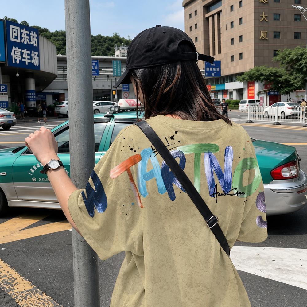 TeeTwoOneเสื้อยืดผ้าคอตตอน 100% “TARYNO” ทรง Oversize คอกลม แขนสั้น ผ้านุ่มสบาย ใส่ได้ทุกวัน ฤดูร้อน ไซส์ S-3XL【COD】