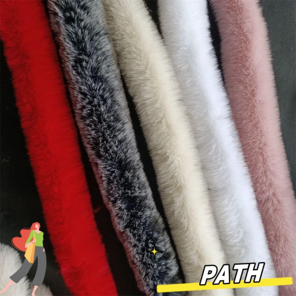 PATH Furry Ribbon Scarf Furry Fluffy เย็บ Faux Rabbit Furry