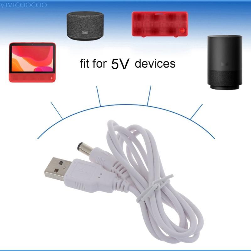 VIVI USB ถึง 5 5 มม.DC 5V Connector USB 2 0 A-Type ชาย 5 5x2 5 มม.DC 5V ปลั๊ก USB DC5V สายชาร์จ