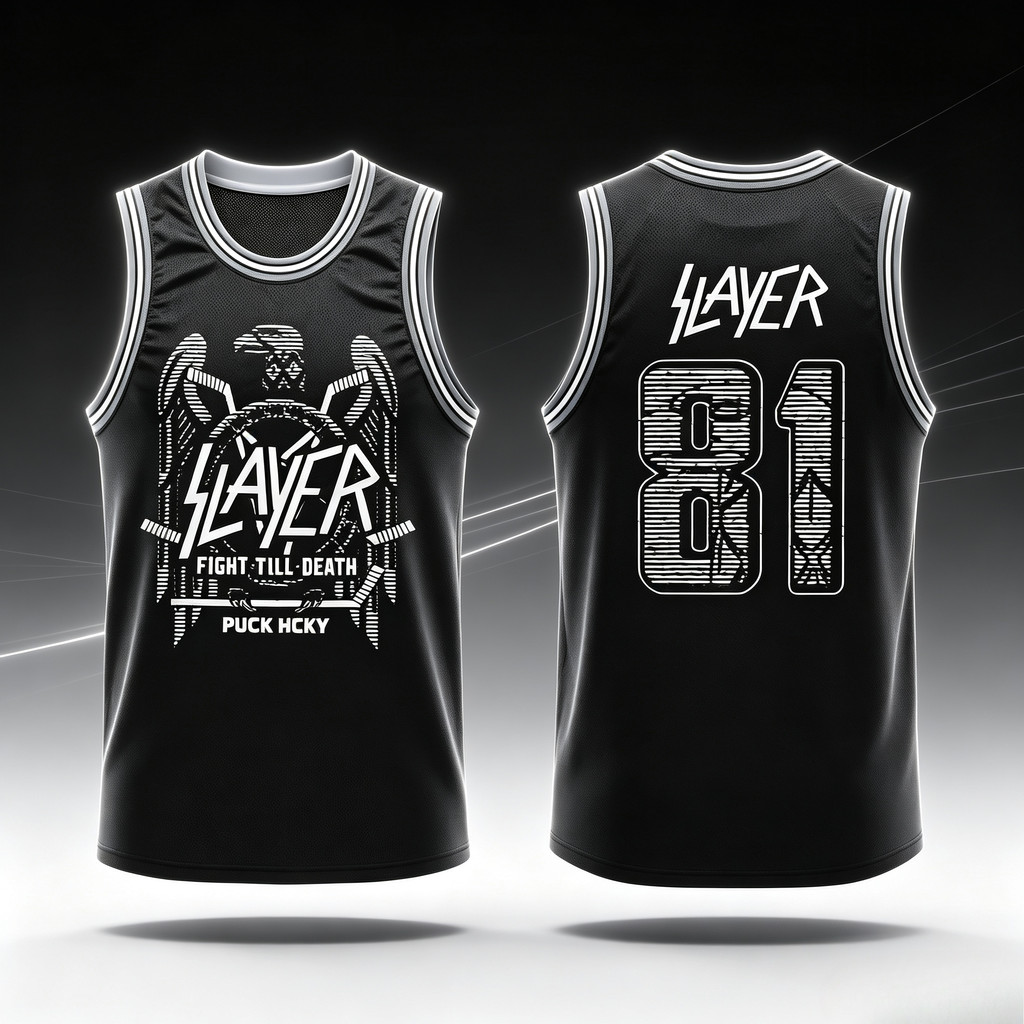 Metallica Ride The Lightning 84 Basketball Jersey Sleeveless Tank Top Men Heavy Metal Rock Sport Ves