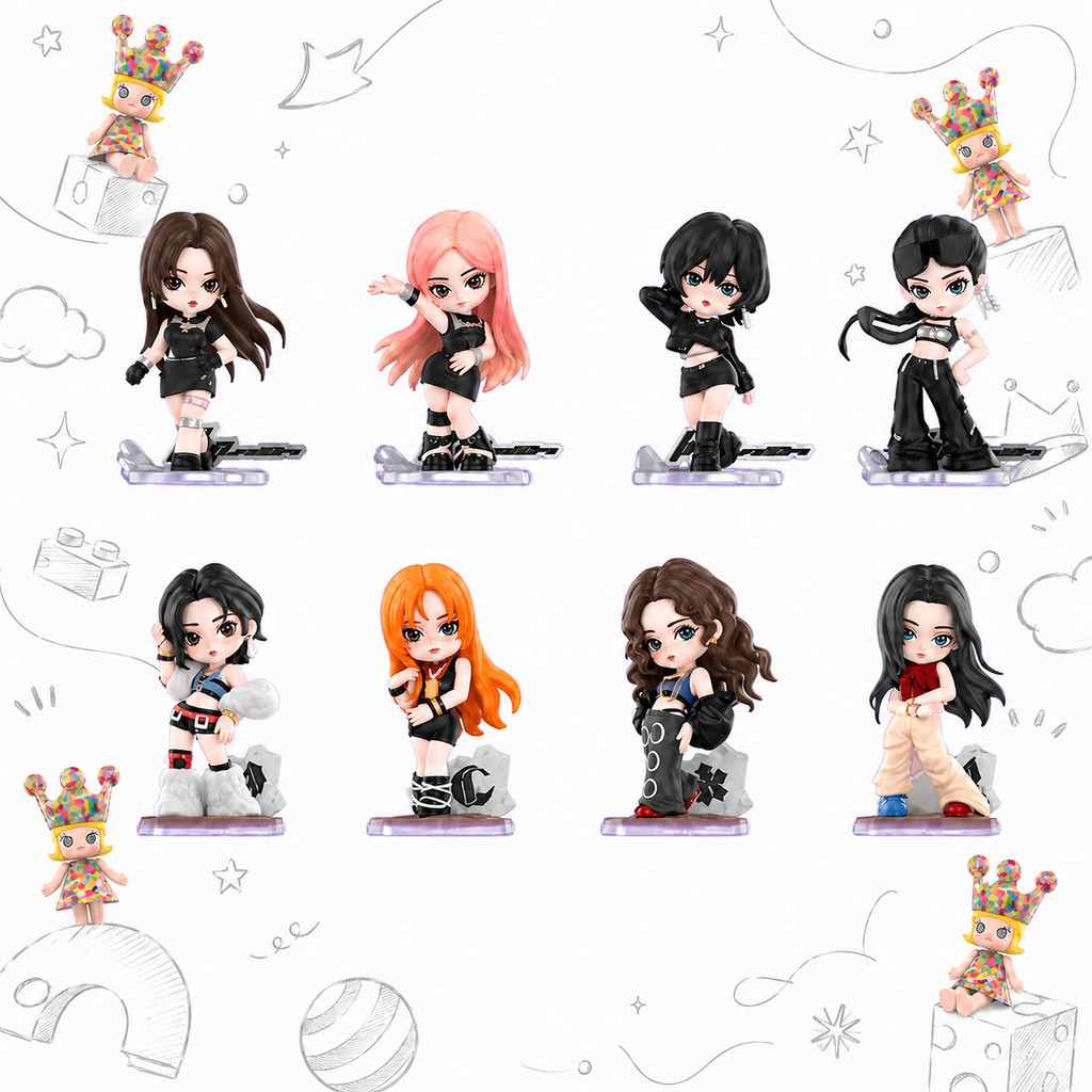 P POPMART aespa Collection Series รูป Mystery Box ของเล่นเครื่องประดับของขวัญ