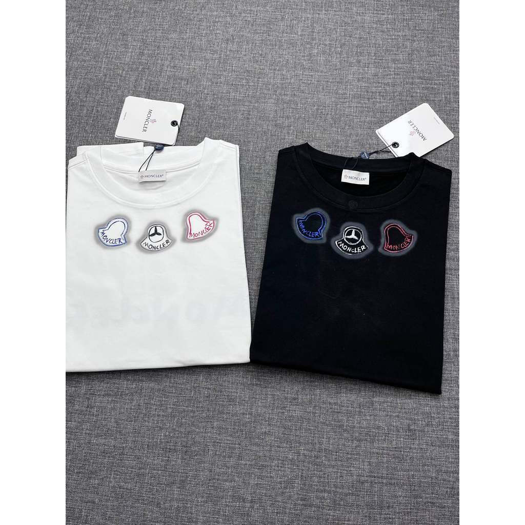 Moncler/Moncler 2026 เสื้อยืดแขนสั้นคอกลมสไตล์คู่ผู้ชายทุกวันญี่ปุ่น Original Design Counter Synchro