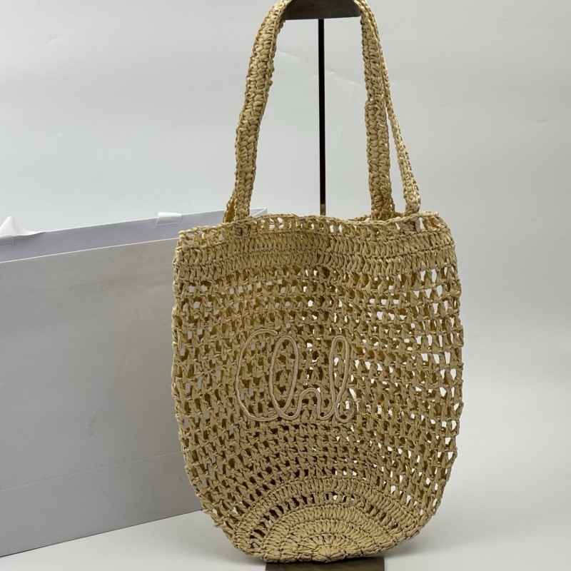 3Z5K CHa''''Summer French-style casual mesh woven bag, bohemian seaside vacation beach bag, shoulder