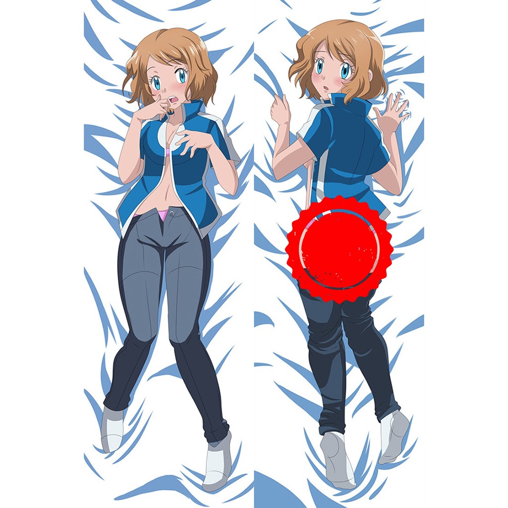 Serena 1 Pokemon อะนิเมะ Dakimakura กอดหมอน Props พิมพ์สองด้านผ้าปูที่นอน