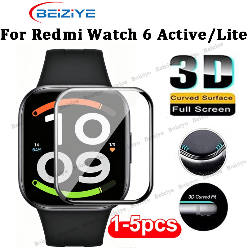 3D ฟิล์มป้องกันโค้งสําหรับ Xiaomi Redmi Watch 6 Active Anti-Scratch ฟิล์มป้องกันสําหรับ Redmi Watch 6 Lite ป้องกันหน้าจอ