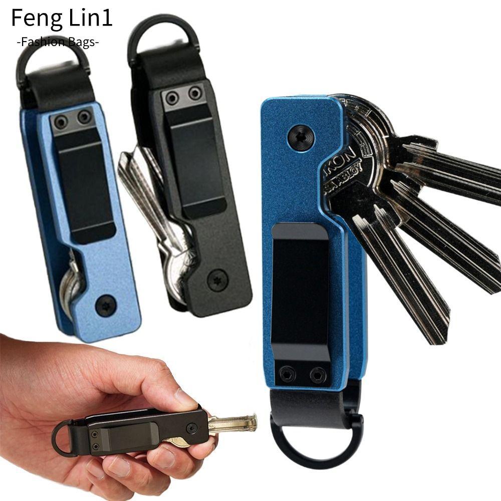 FLIN Key Organizer, Metal Minimalist Key Holder, Holds 2-5 Keys Compact Keys Bag Outdoor
