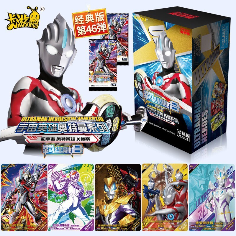 Ultraman Card Classic Edition 46th Card Pack One Yuan ทั้งกล่องคอลเลกชันหนังสือการ์ด Mystery Box Chi