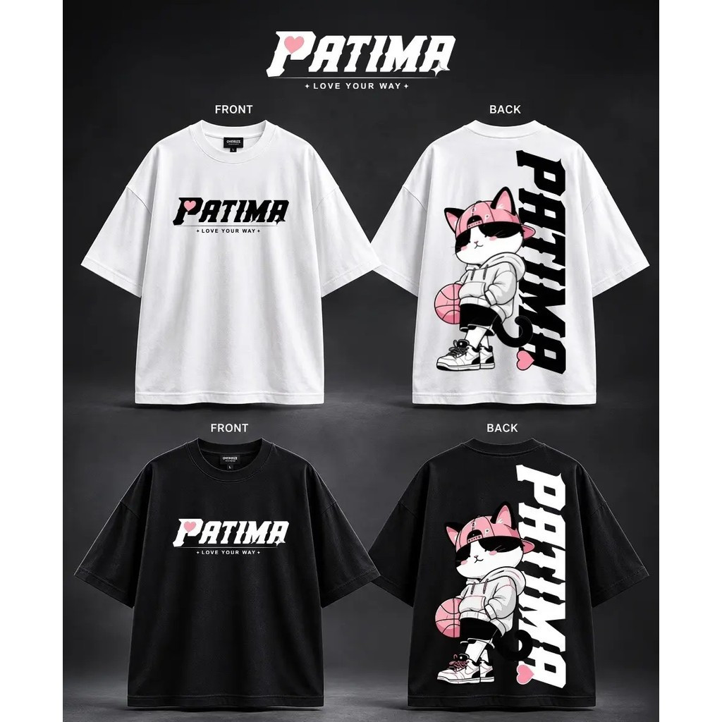 PATIMA 150 เสื้อยืด ทรงหลวมโอเวอร์ไซส์ oversize ผ้านิ่ม ทรงสวย ใส่สบาย มีไซส์ให้เลือก ดีไซน์ทันสมัย