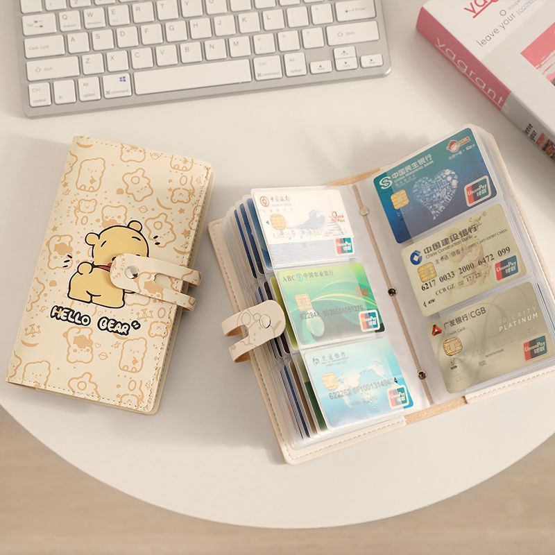 Pass 96 การ์ดความจุขนาดใหญ่สุด Multi-Card Slot Card Holder Mini All-in-One กระเป๋าผู้ถือบัตรธุรกิจ I