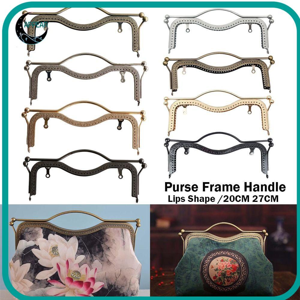 APPEAR Purse Frame Kiss Clasp, Vintage Bag Hardware Purse Clasp Frame, Mini Metal Bag Frame Buckle B