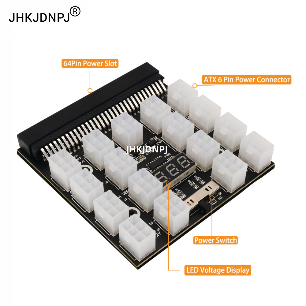 ATX 17x 6Pin 12V แหล่งจ่ายไฟ Breakout Board Adapter Converter