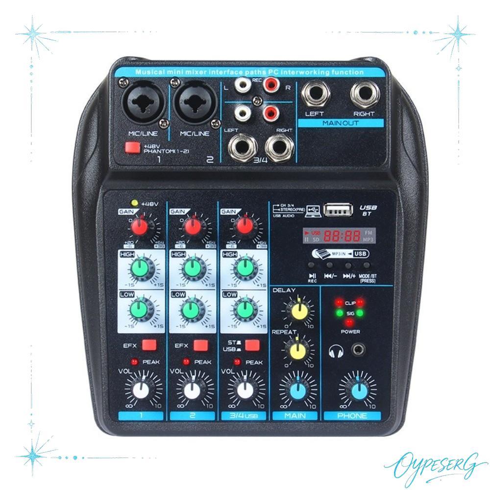 OYPESERG DJ Console Mixer, Bluetooth Monitor Karaoke System Audio Mixer, แบบพกพาพร้อมคอนโซลผสม DJ 48