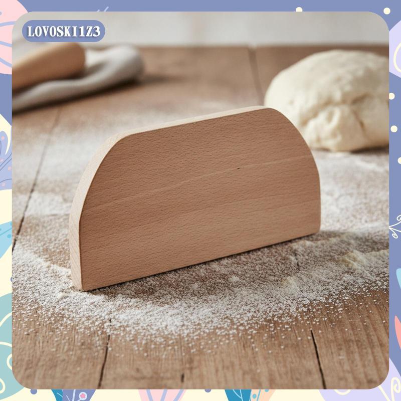 [lovoski1z3] Pastry Scraper Wooden Bench Scraper Pastry Cutter ภาชนะแบนอาหาร-เกรดสําหรับ Bakers, Bak