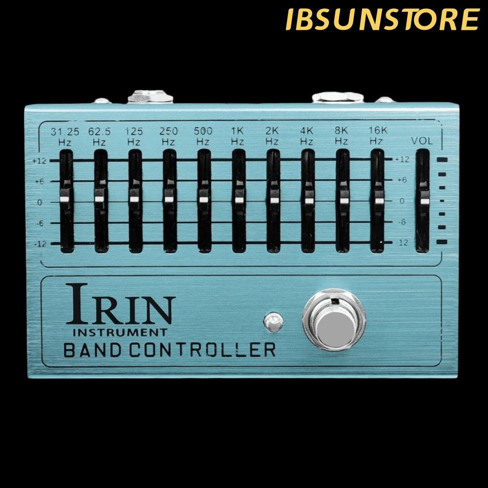 IBSUNSTORE EQ Pedal, LED Sliders อลูมิเนียม 10-Band Equalizer, ±12dB Gain/Attenuation Band Controlle