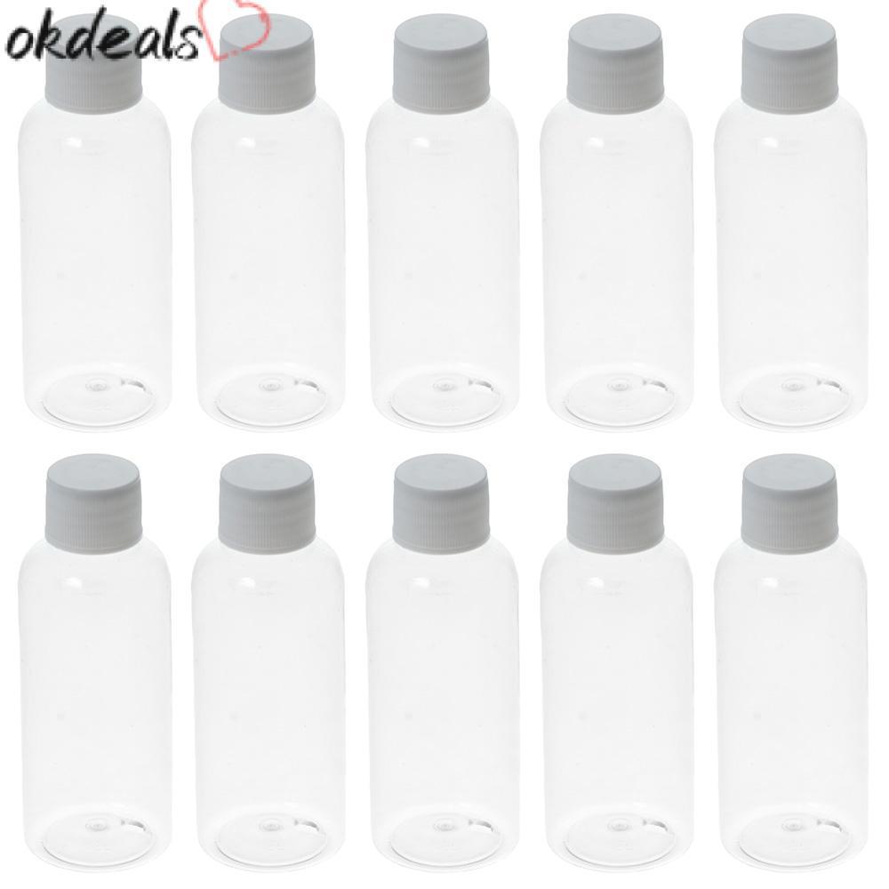 OKDEALS 10 ชิ้น Ginger Shot ขวด Freezable 60ml พร้อมหมวก Wellness Juice Shot ขวดรีฟิล