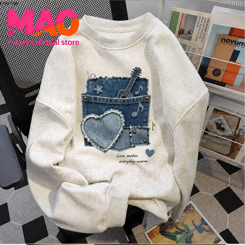 COD✅ (จัดส่งในกรุงเทพฯ) MAO Shop เสื้อสเวตเตอร์คอกลม โอเวอร์ไซซ์ ลายกราฟิก ผ้านุ่ม สไตล์เกาหลี#3